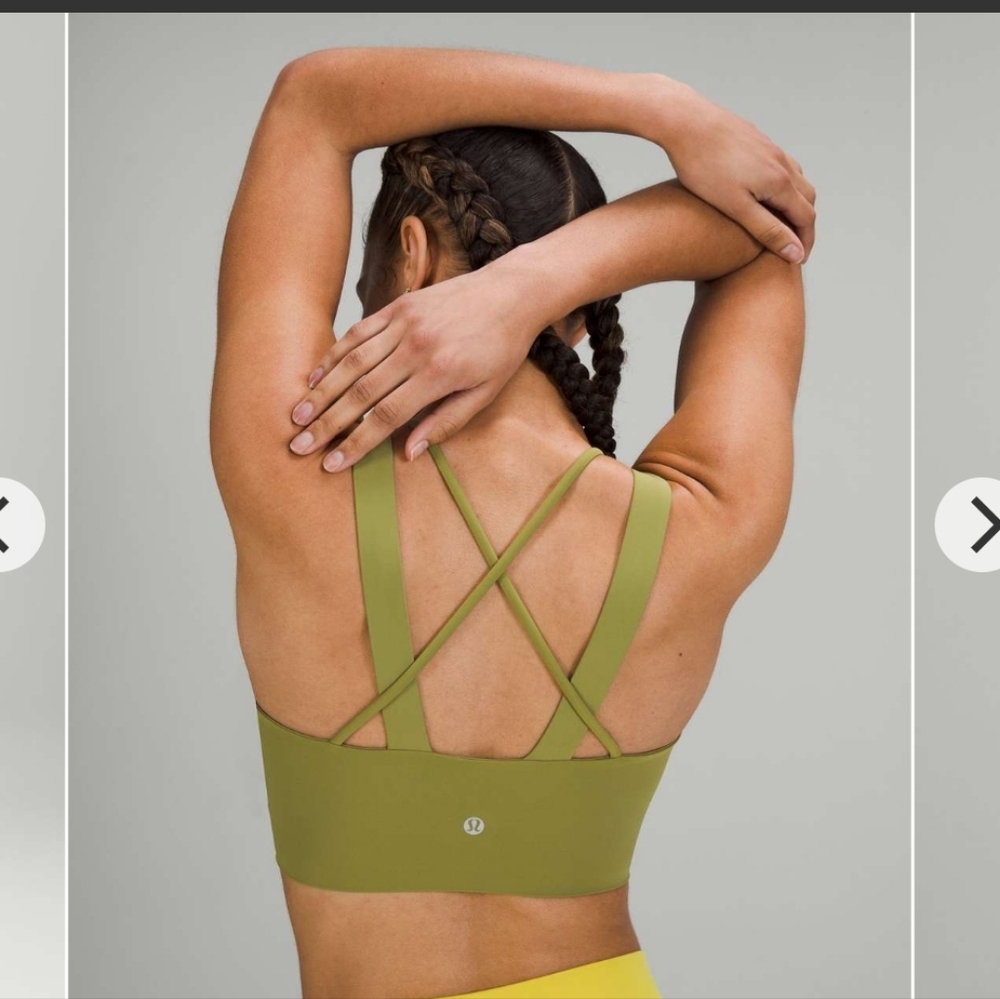 Lululemon Athletica Sports Bra in Bronze Green - Picture 2 of 7